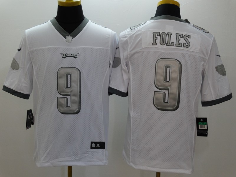 Men's Philadelphia Eagles Nick Foles #9 White Jersey
